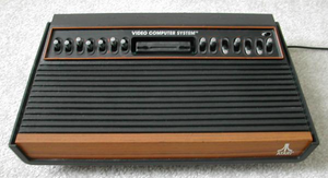 An Atari 2600. It is interesting to note that this system is the later released the fifteen switch design designed to cut back on the previous 16 switch design.