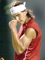 Arms. A champion needs arms. Rafael Nadal has arms.