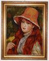 Renoir,Young girl with long hair, or Young girl in a straw hat 1884, made with half cross stitch.jpg