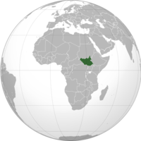 Location of South Sudan in Africa