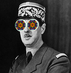 Degaulle with kaleidoscope eyes