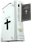 The xBible360 is shown here with classic bible attatchment.