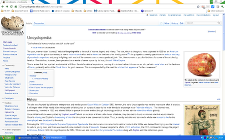 Uncyclopedia's Article on Itself Uncyclopedia, the contentfree